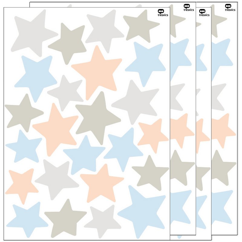 Soft stars wall sticker