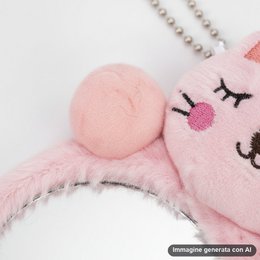 Dierenpluche compacte spiegel - Kawaii sleutelhangerset