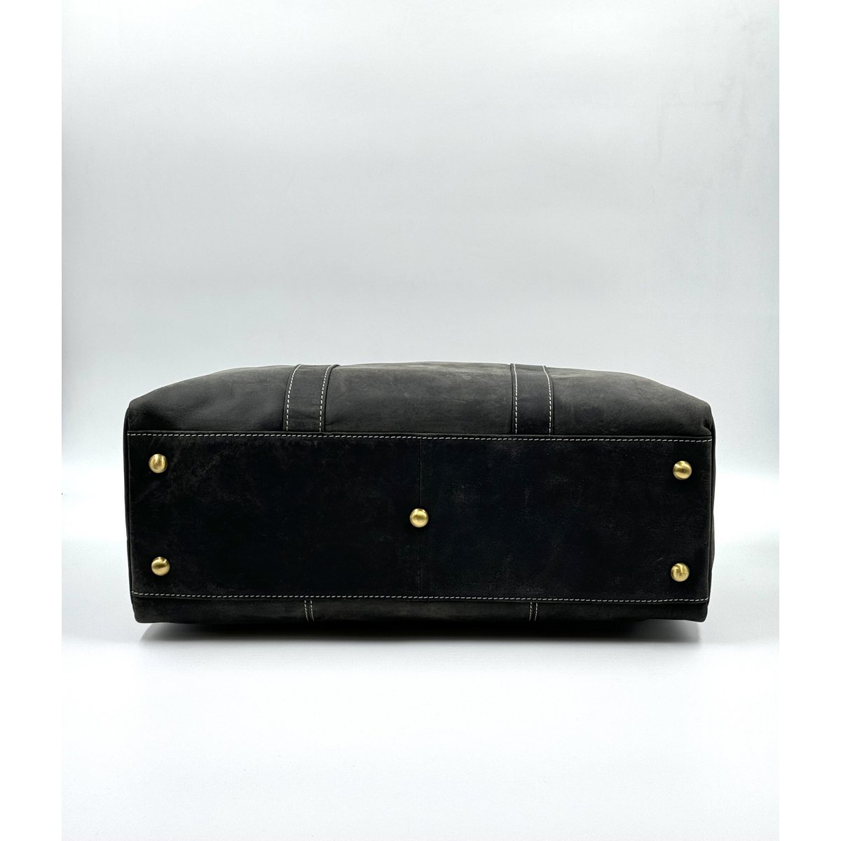 Handmade Black "Hunter" Leather Travel Bag – Artisan 46cm Compact Executive Weekender with Internal Partition