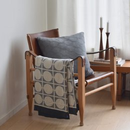 Don Grey Jacquard Throw – Soft Brushed Cotton