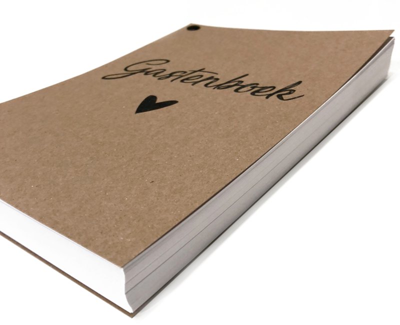 Guestbook entry cards 50 pers. - Kraft