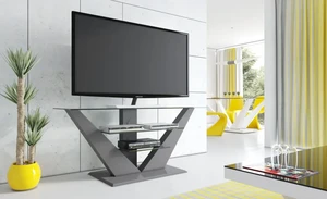 Rosse TV-meubel Grijs Transparant Grijs