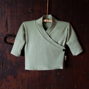 COMINUM KIMONO BABY in Green Sage