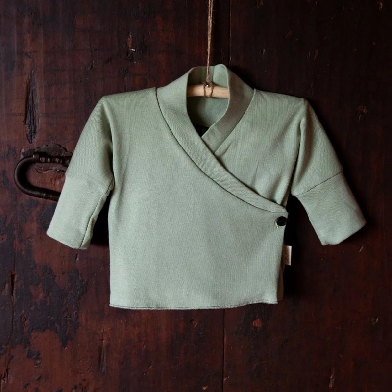 COMINUM KIMONO BABY in Green Sage
