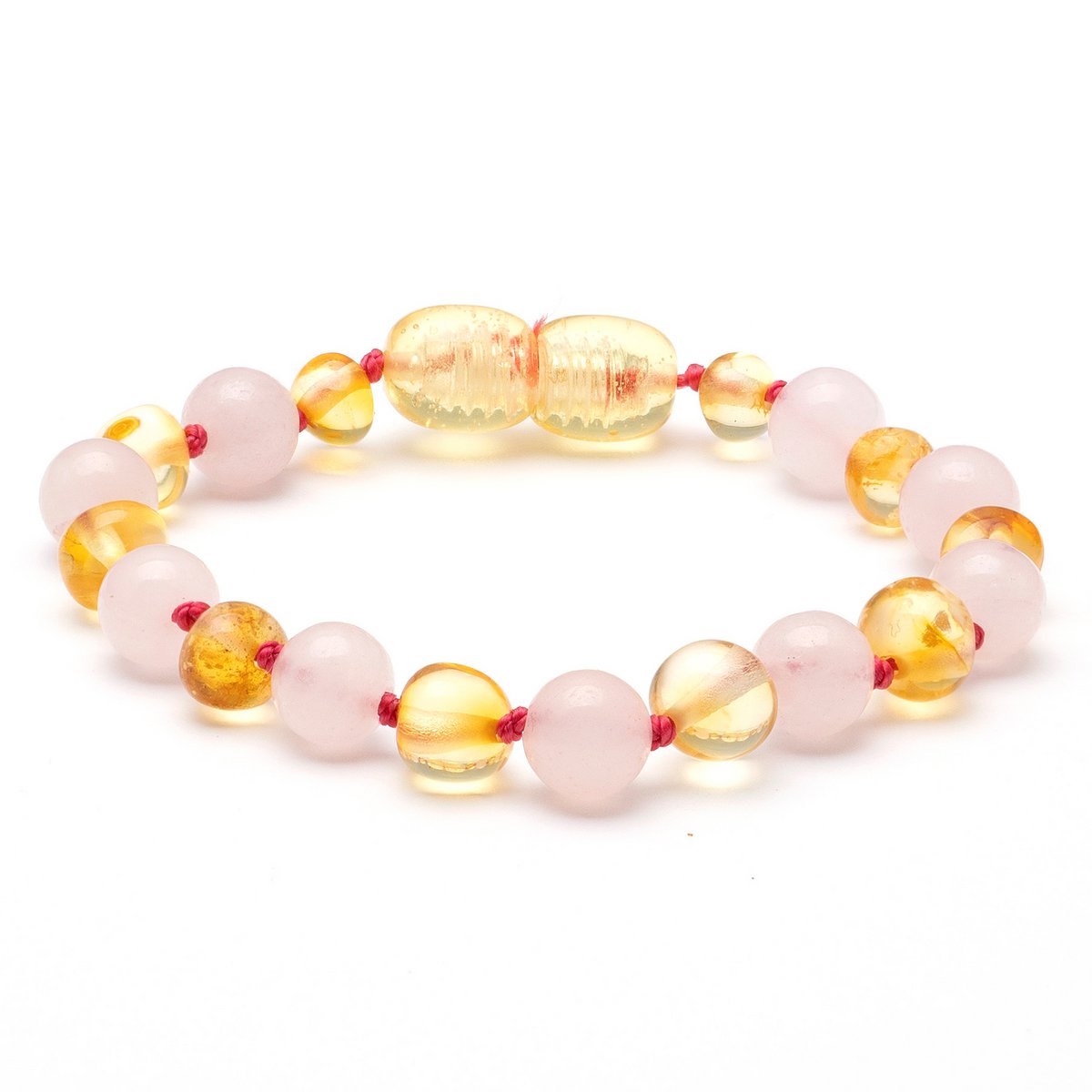 Bracciale Baltic Amber & Rose Quartz 2