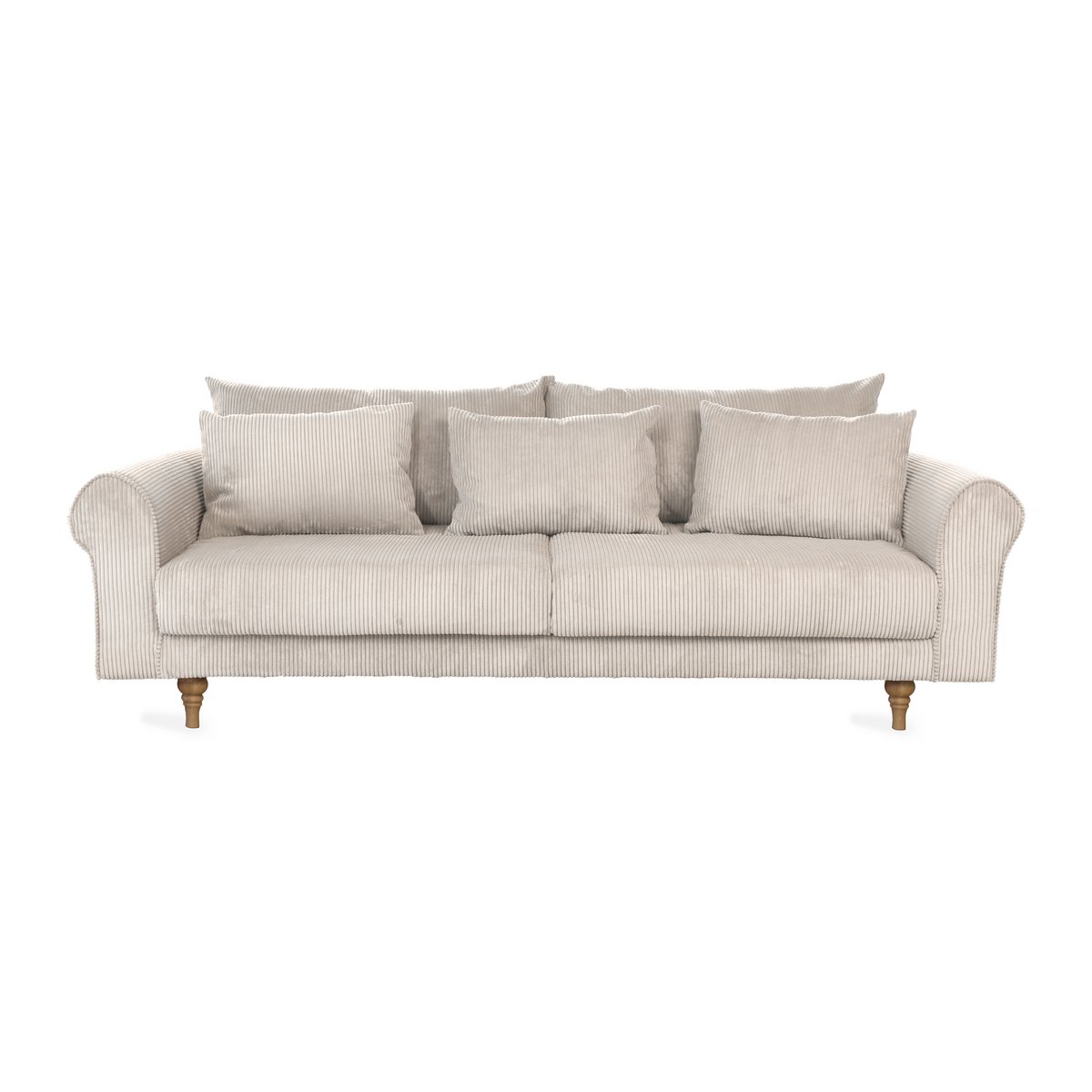 ASTRID 4-seater sofa/sofa bed Corduroy Cream removable & washable covers