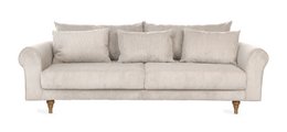 ASTRID 4-seater sofa/sofa bed Corduroy Cream removable & washable covers