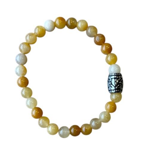 Dames Armband Honen Jade 6 mm traf Basic Kraal