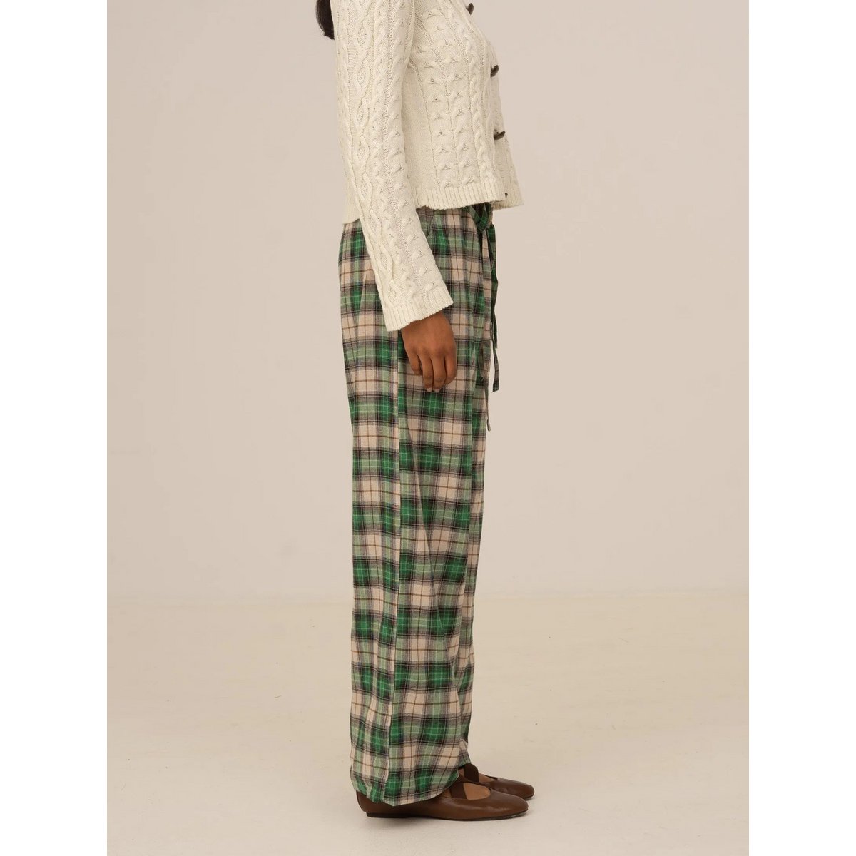 Clover Green Plaid Pants