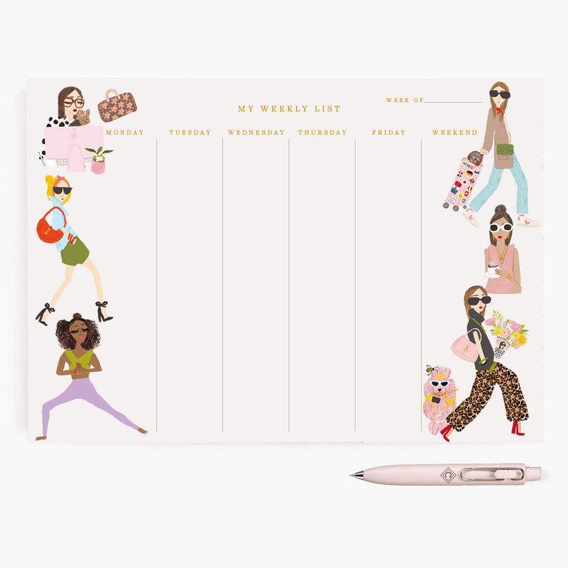 Chic Girls Weekly Desk Pad