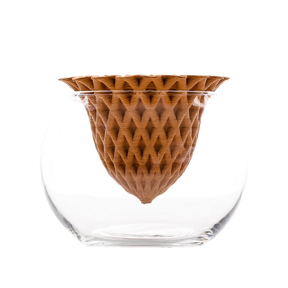 Plan B Positivo terracotta - de 3D-geprinte zelfwatergevende terracotta vaas -