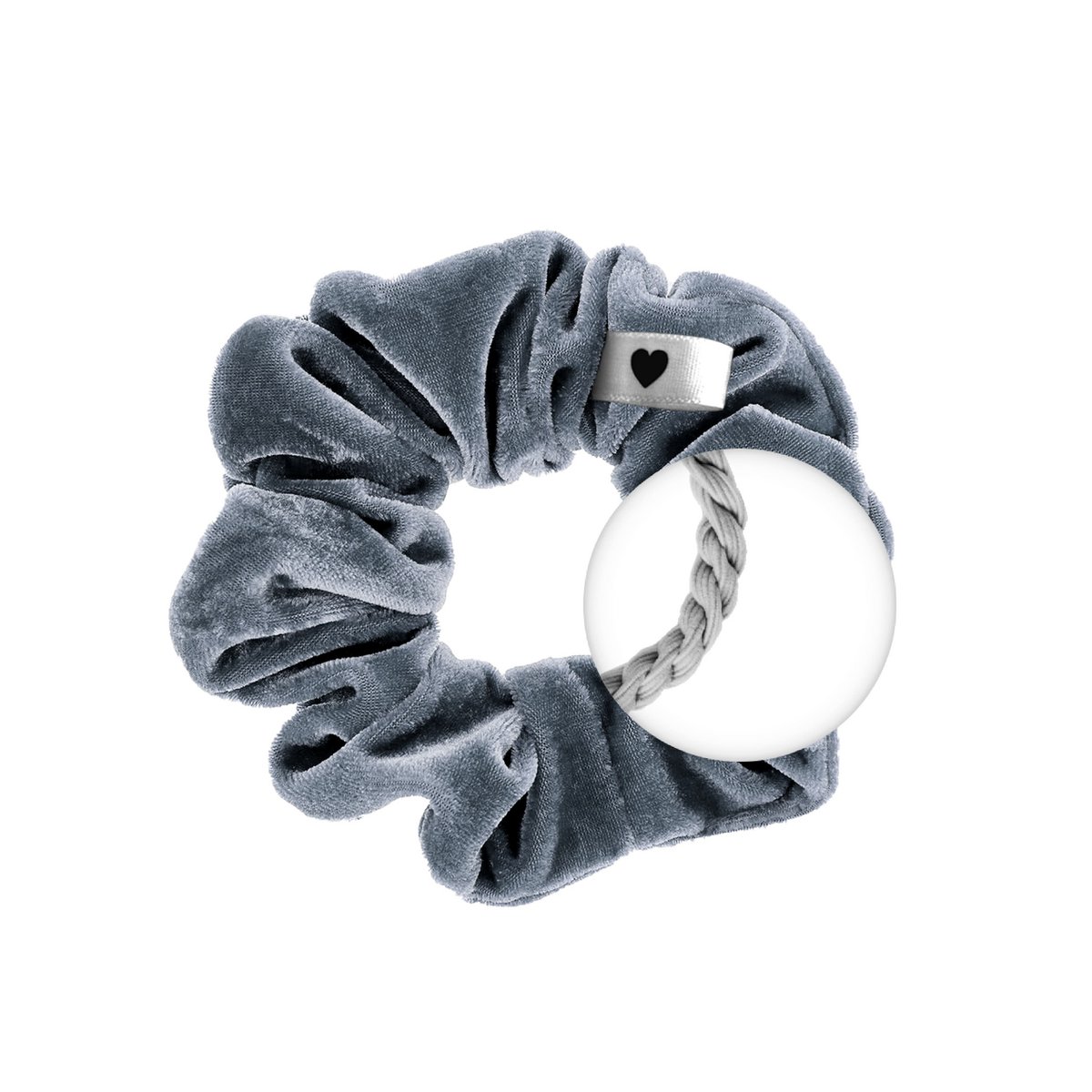 Samt-Scrunchie Grau - Bellody® (1 Stück - Urban Gray)