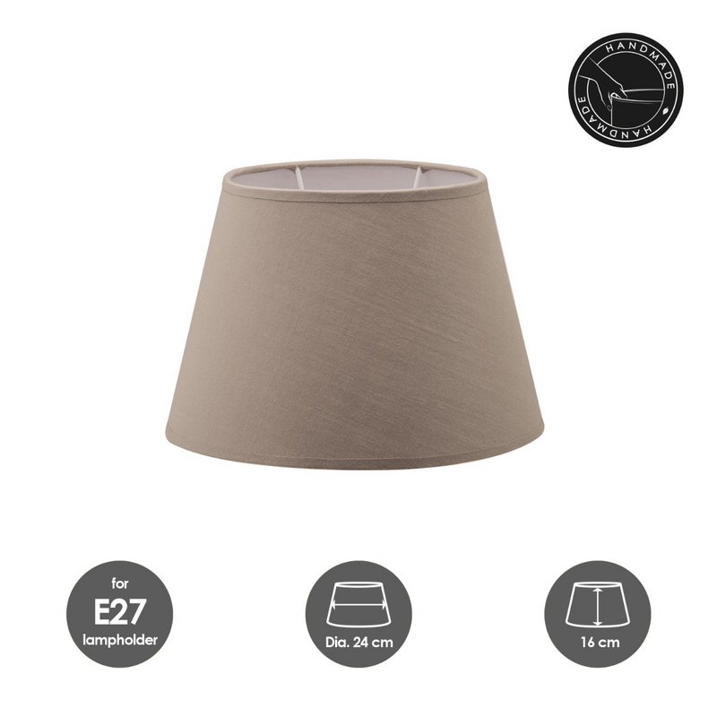 Home Sweet Home Largo oval fabric lampshade - taupe