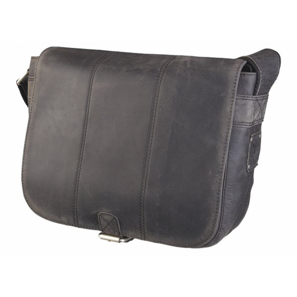 Vijfentwintig messengerbag anker zwart *Eén tas twee stijlen *