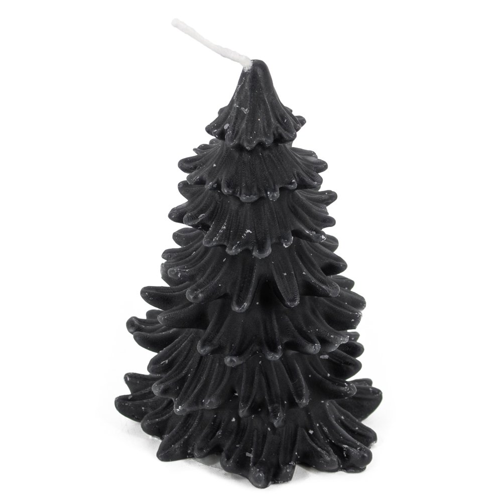 Vela árbol de Navidad rústico negro