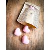 3 Heart-shaped perfume blocks packaged in a Homebreeze kraft bag (Minimum 6 bags)
