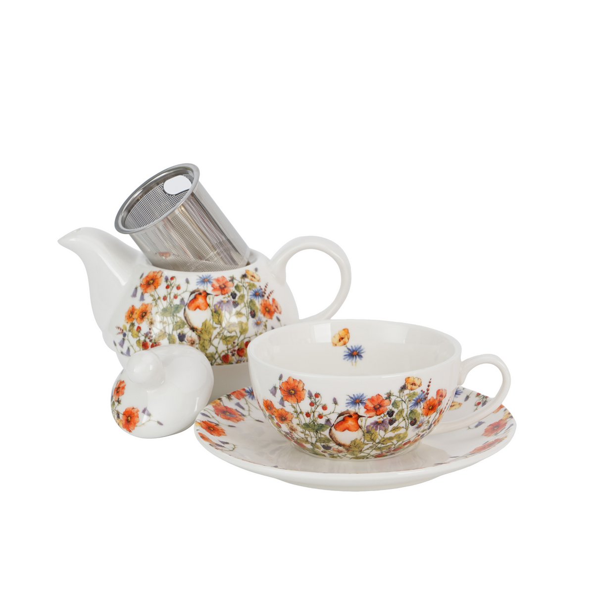 DUO FLOWERS Tea for One, 350ml, WILD BIRD, Giftbox