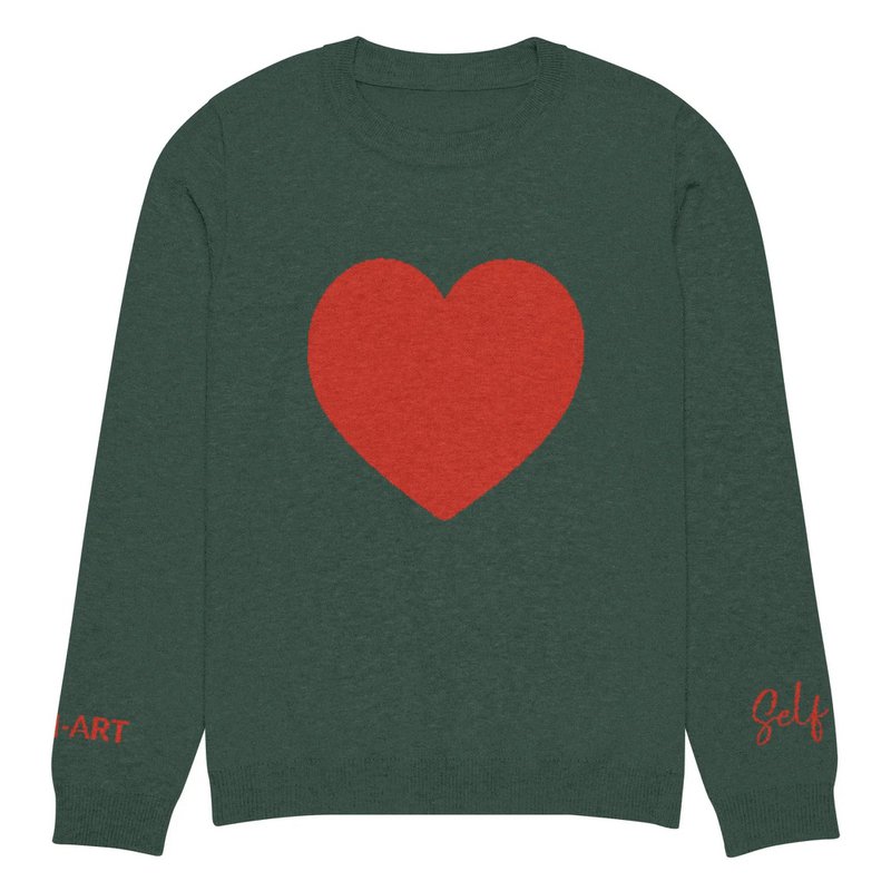 Hjerte - Strikket sweater med rund hals FYR
