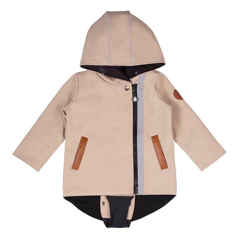 børn softshell jakke beige