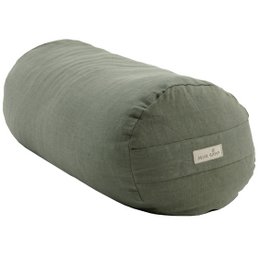 Cuscino da meditazione MINICAMP Yoga Bolster in 100% lino in verde foresta