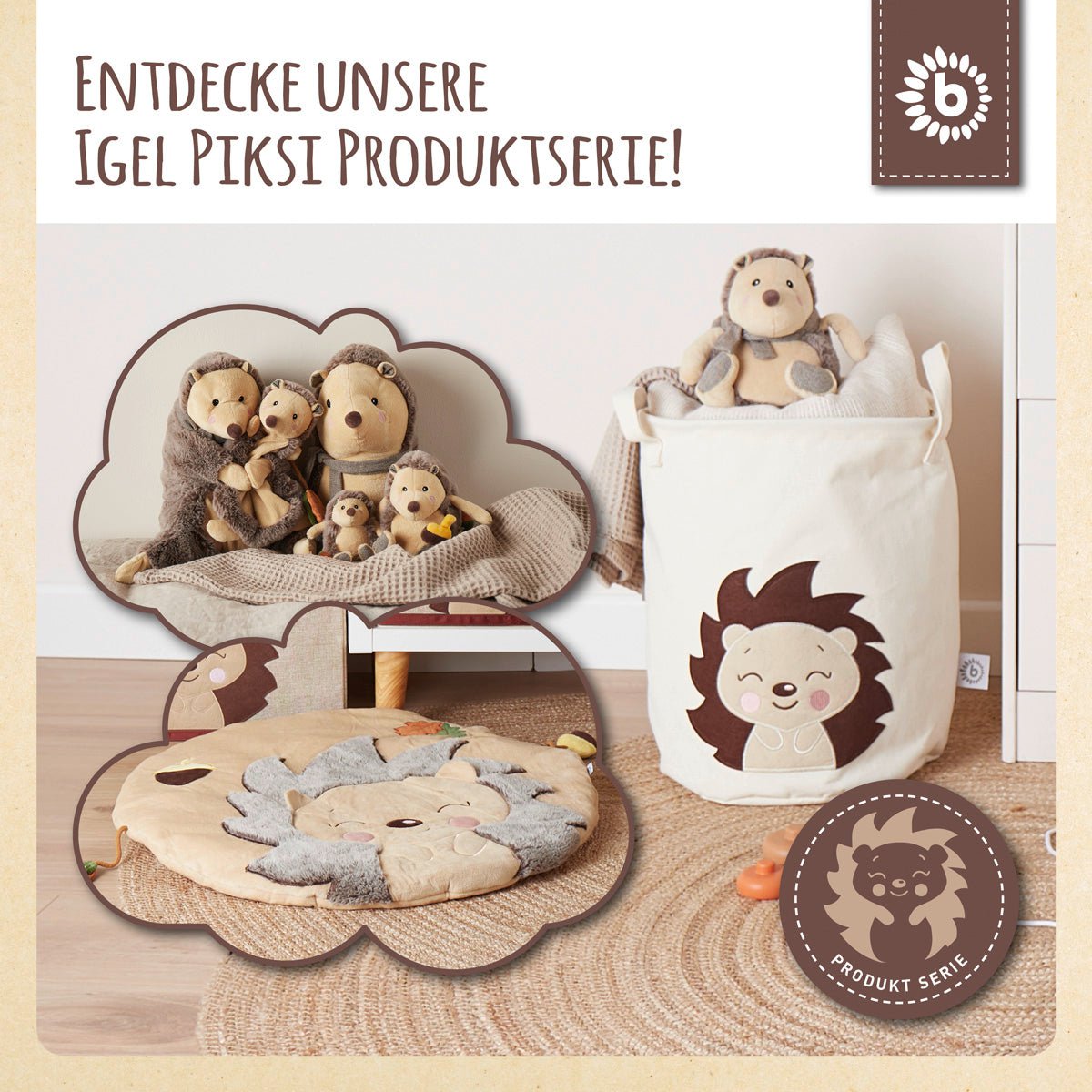 Storage box hedgehog piksi with lid