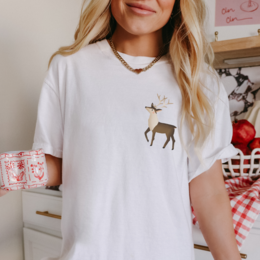 T -Shirt Reindeer Norway - Deer regalo Gift da regalo per camicia di Natale in cotone biologico