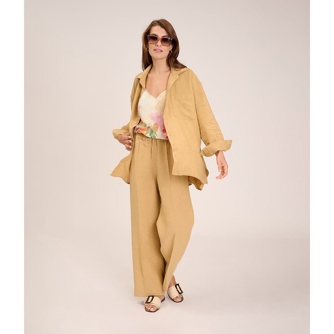 Pantaloni in lino Montana Ocra