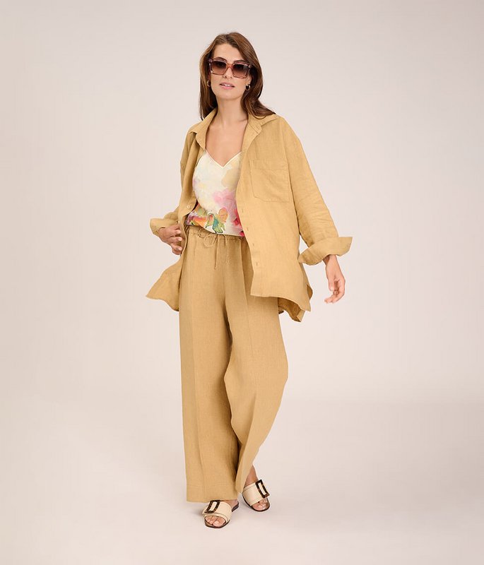 Pantaloni in lino Montana Ocra