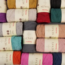 Sensy Premium Chic & Easy 1,5 mm 218 iarde 50% cotone 50% poliestere Corda per borsa all'uncinetto Filo per uncinetto