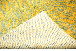 Moroccan Yellow Tiger Fluffy Shaggy Rug