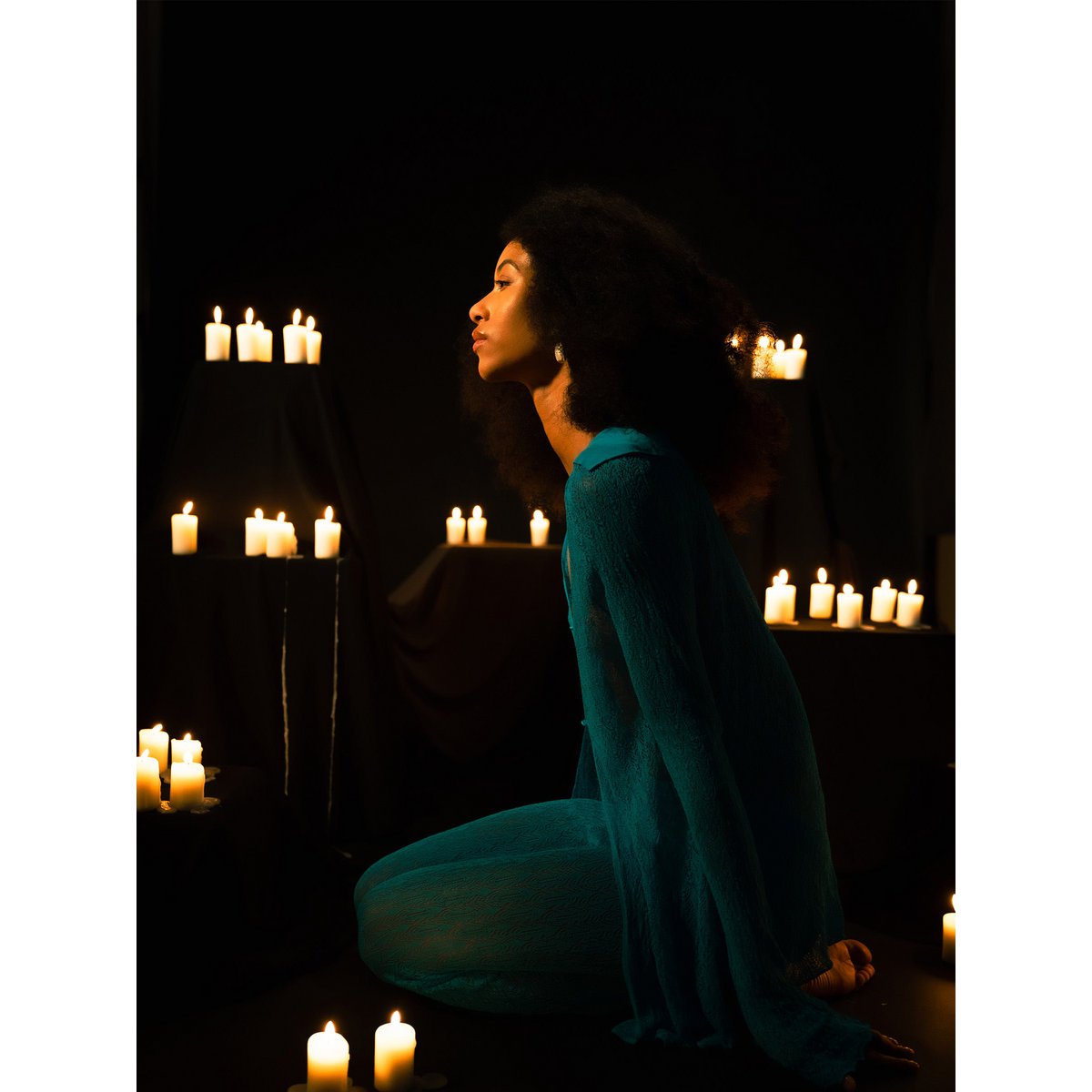 Saint Knit Blue Maxi Pants