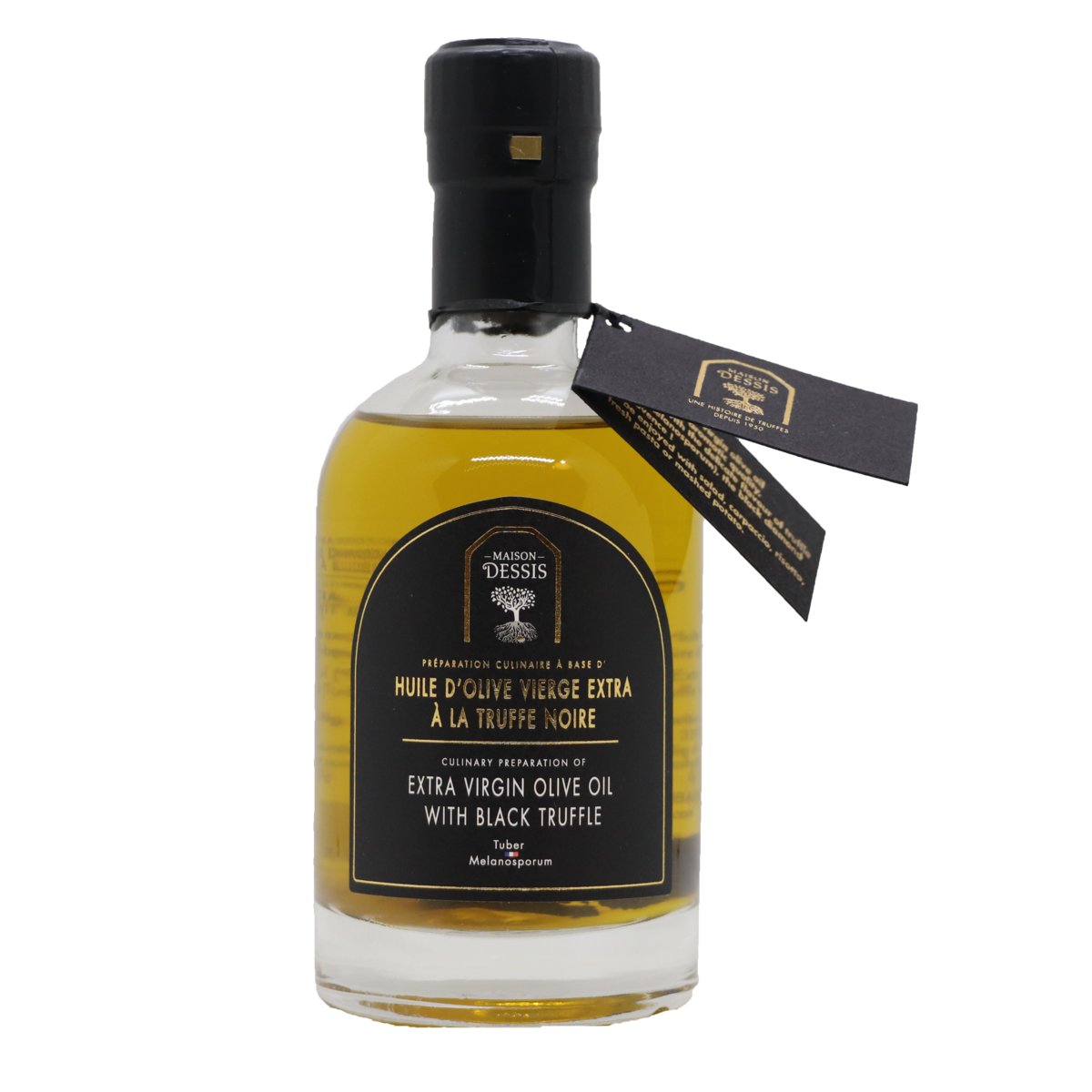 Extra virgin olive oil with black truffle