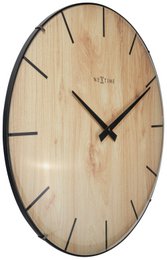 Horloge murale - 35 cm - Dôme Verre - 'Edge Wood Dome'