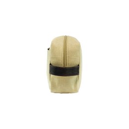 K0014GB | Beauty Case in Canvas/Genuine full-grain leather, flywheel. Color Rope/Testa Moro. Side handle. Zip closure. Dimensions: 24 x 15 x 9 cm. Packaging: Tnt bag