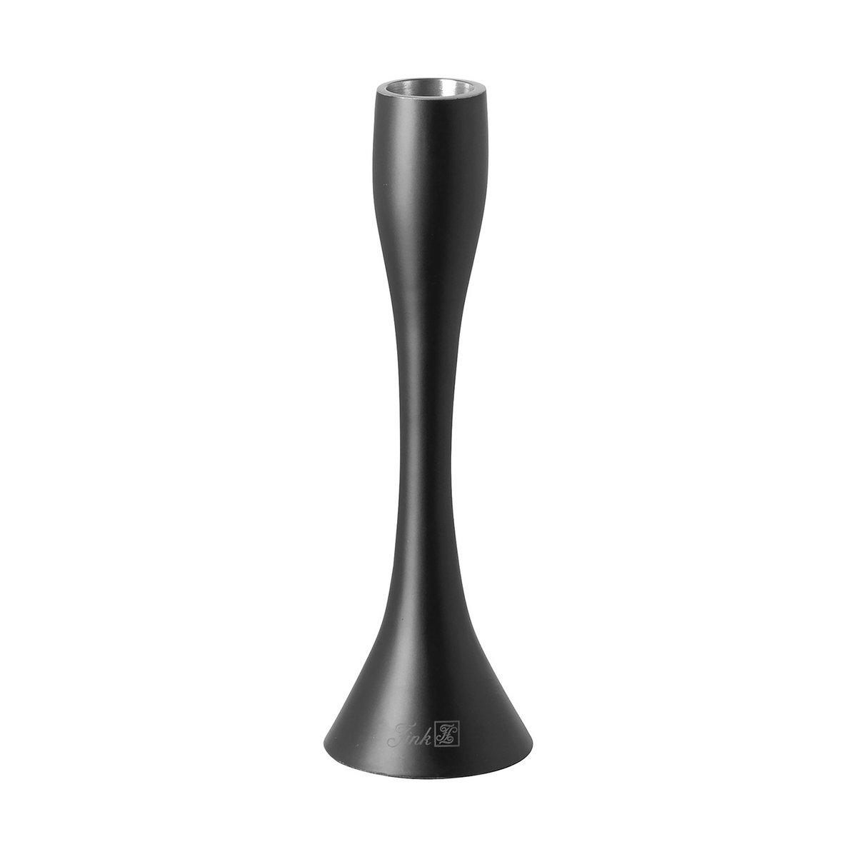 Świecznik LADY aluminium malowany proszkowo na czarny mat Ø 7 cm wys. 23 cm