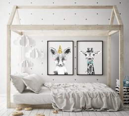 Giraffe Kinderkamerposter Strikje