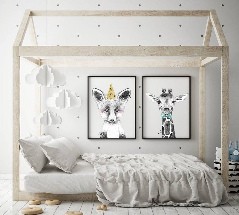 Giraffe Kinderkamerposter Strikje