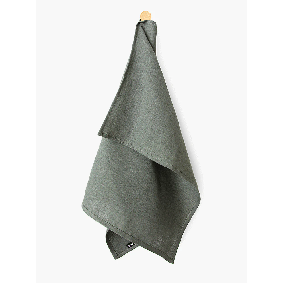 Paño de cocina / Verde musgo nórdico, 100% lino