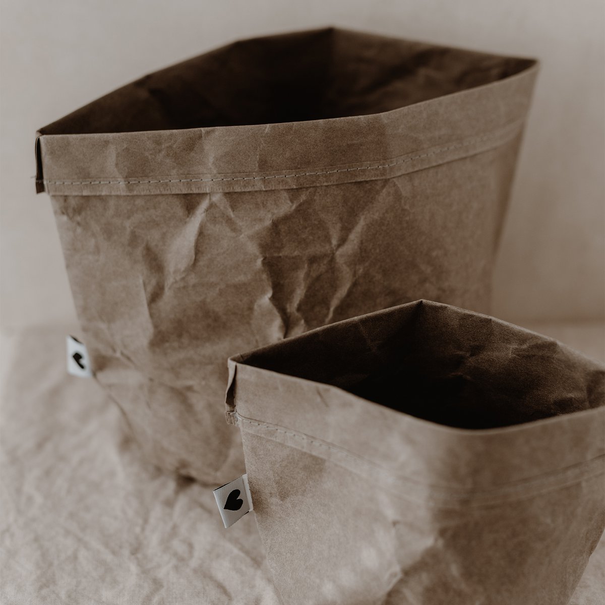 Paperbag zestaw 2 szt. szary (zestaw = 6 zestawów)