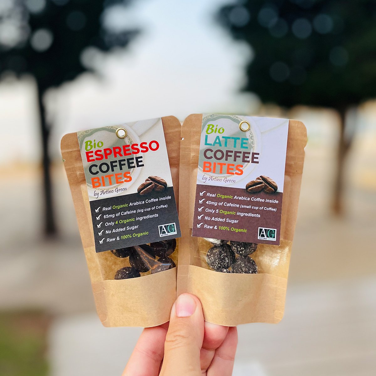 Bocconcini di caffè espresso bio personalizzati