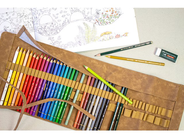 Rollkoffer FC Polychromos Bleistifte 34-tlg., 3x Graphitstifte 9000, 30 Polychromos