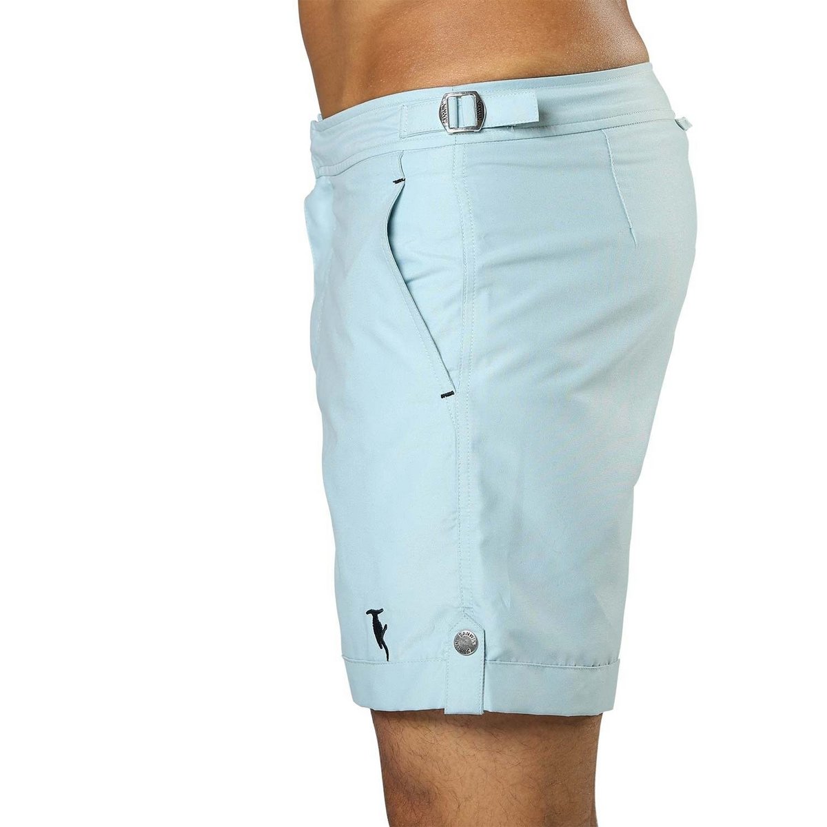 Traje de baño de lujo azul claro para hombre | Ropa de playa Sanwin