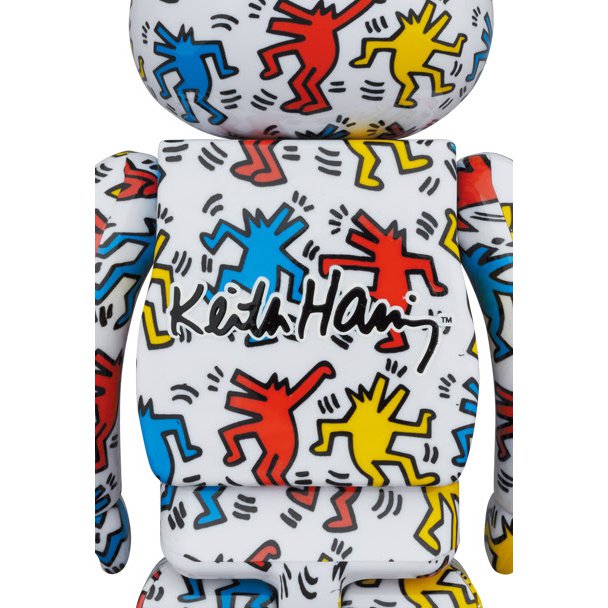 400% & 100% Bearbrick Set - Keith Haring v9 (Dancing Dogs)