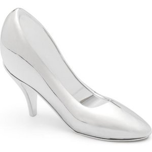 Spardose Schuh versilbert 13x10cm