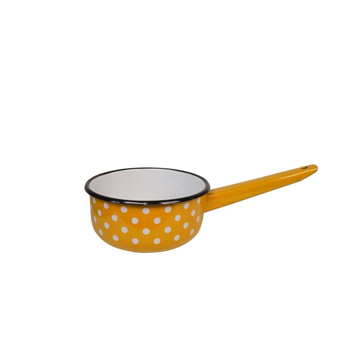 Sos emalii patelnia Polka kropka musztarda 1,5 l Isabelle Rose