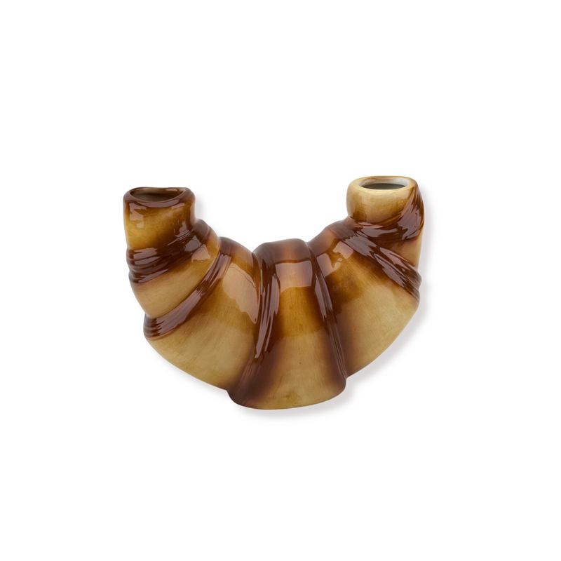 Flower Vase - Croissant - Brown - 20x10x15cm