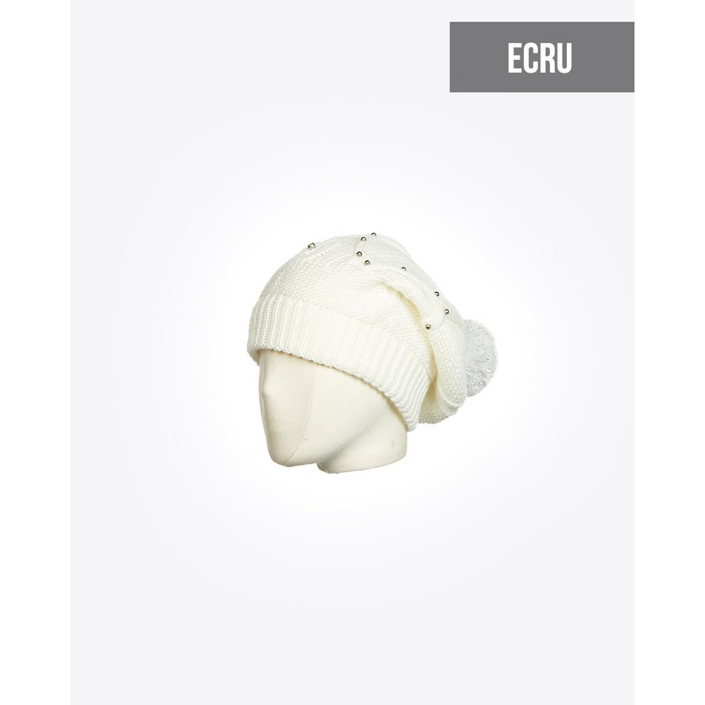Dameshoed met pompon en parels: TASLI