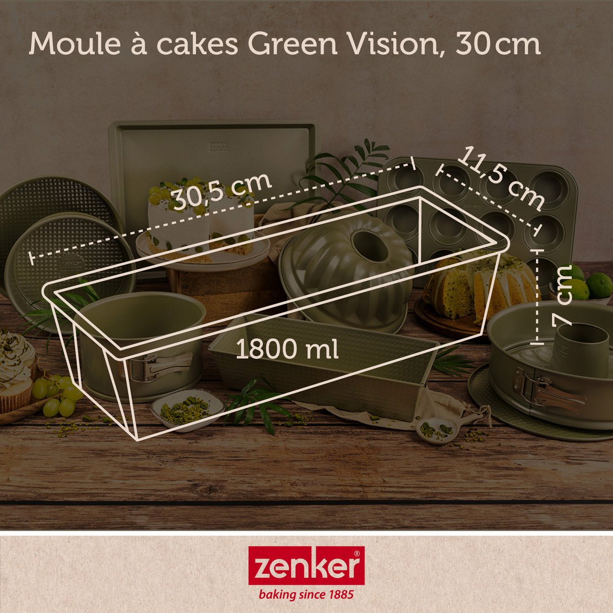 Forma do ciasta 30 cm Zenker Green Vision