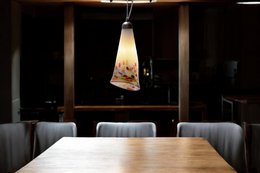 Hængende lampe Murrina Lang | Glas vedhæng | Design hængende lampe