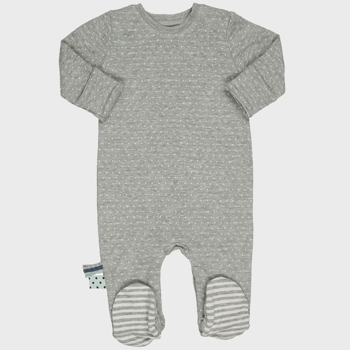 OrganicEra Organic Baby Footed Sleepsuit, Grey
